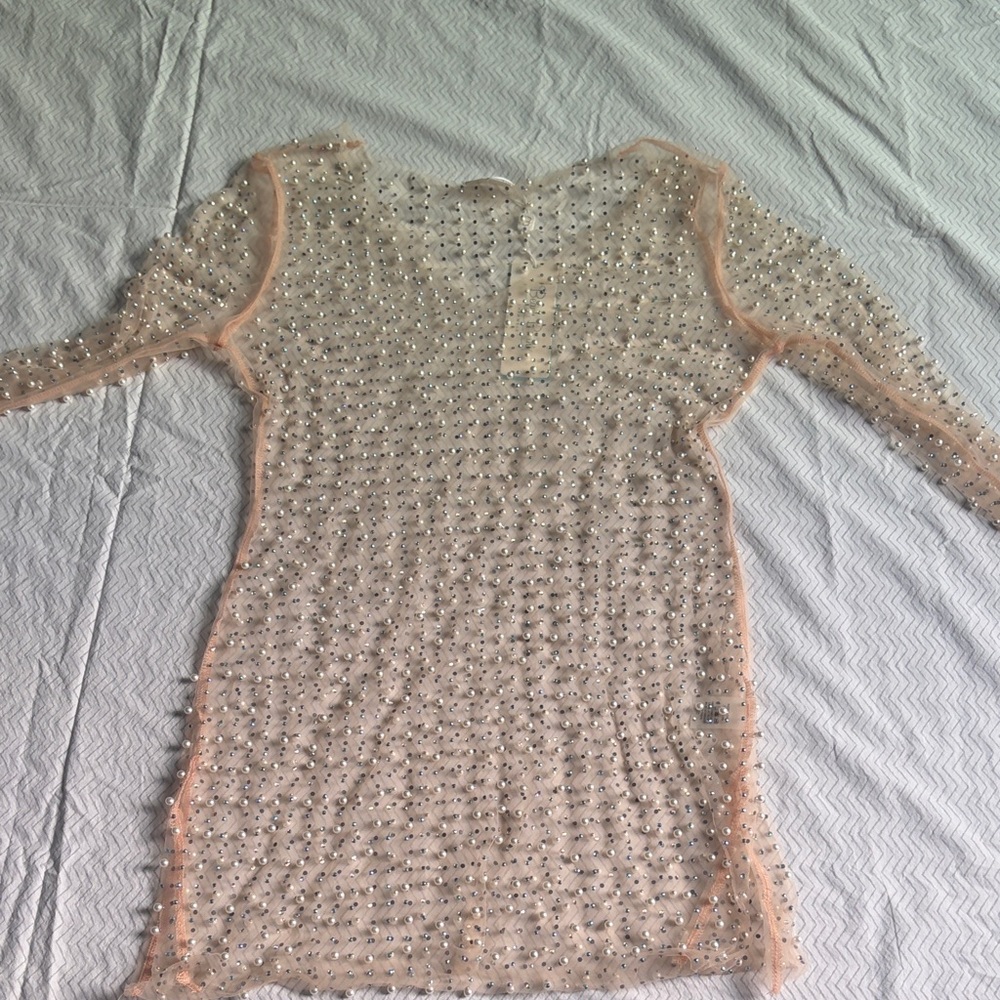 Beach Bunny Peach Sheer Swim Coverup